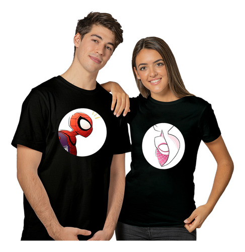 Playera Pareja Duo Diseño De Novios Spidermman