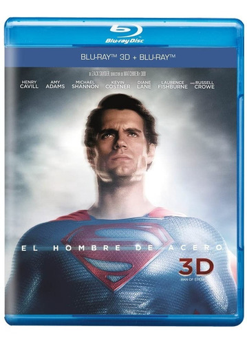 Man Of Steel El Hombre De Acero Blu-ray 3d + Blu-ray + Dvd