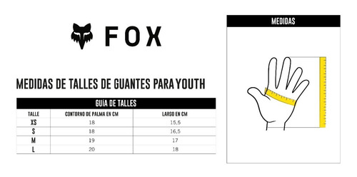 Imagen 2 de 3 de Guantes Motocross Fox Niño - Yth Dirtpaw Glove #25868-018