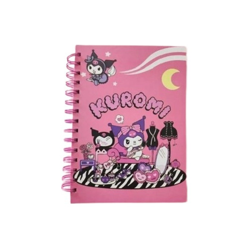 Cuaderno Libreta Anotador A5 -kuromi Sanrio Kawaii