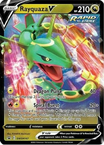 Rayquaza V Swsh147 Promo Ultra Raro Pokemon Tcg