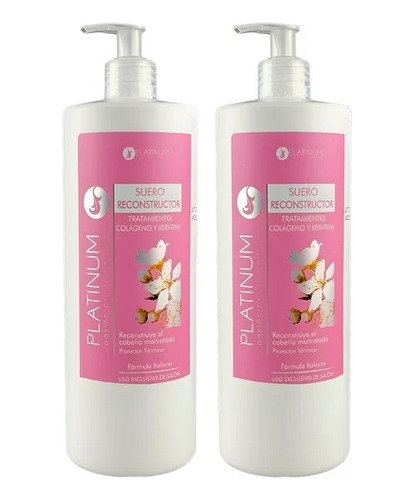 Kit 2 Suero Reparador 1 Lt Tratamiento Colágeno Keratina