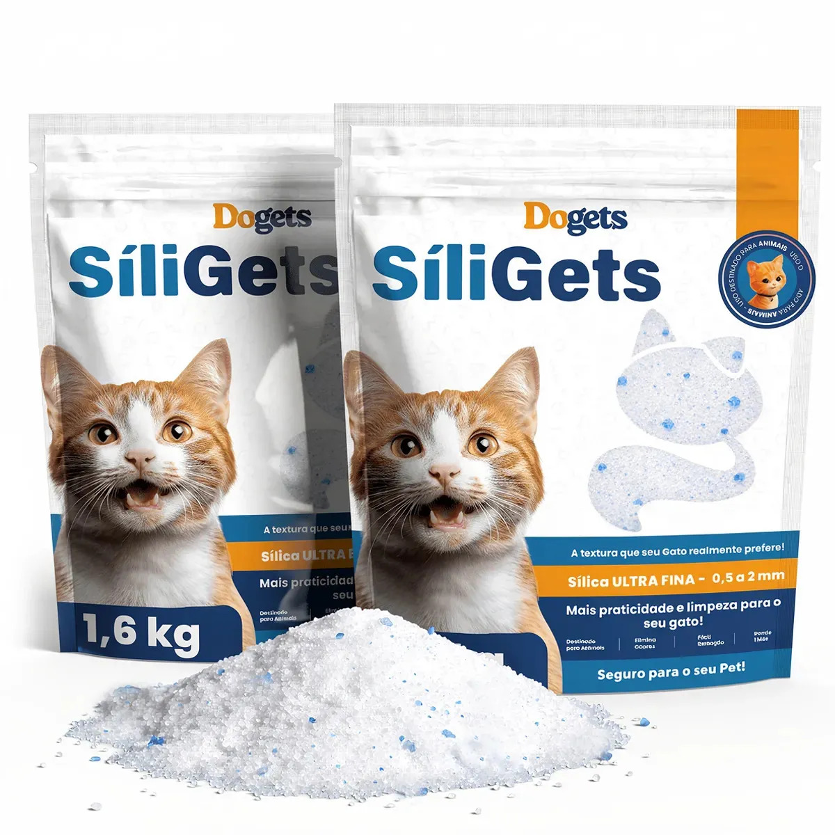 Kit Areias Para Gato Areia Higiênica Para Gatos Anti Odor Areia Sílica de Gato Fina Areia de Gato Ultra Absorção