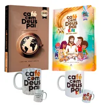 Comprar Kit 02 Livros Café Com Deus Pai 2025 E Café Com Deus Pai Kids 2025 + 02 Canecas Personalizadas Especiais Café Com Deus Pai E Café Com Deus Deus Pai Kids