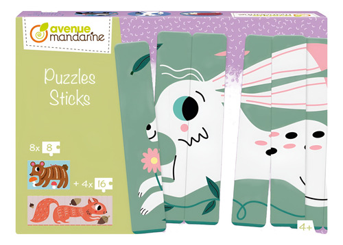 Puzzle Para Niños Sticks Forest Animales