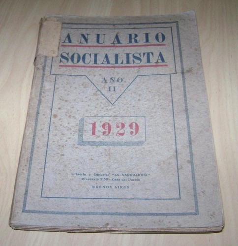 Anuario Socialista 1929. La Vanguardia&-.