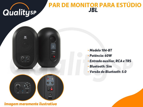 Imagem 7 de 7 de Monitor De Referência Compacto Jbl 104 Bt Com Bluetooth Par