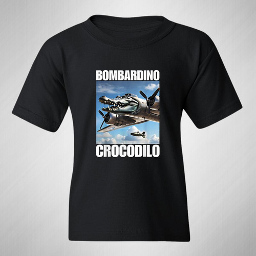 Playera Niño Niña Brainrot Bombardino Cocodrilo 001254
