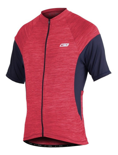 Imagem 1 de 1 de Blusa Camisa Ciclismo Masculino Light 2 Sol Sports Vermelha