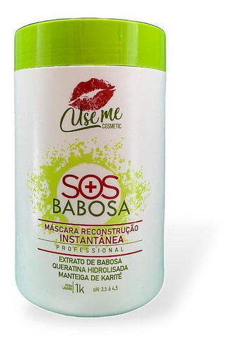 Máscara De Reconstrução Instantânea Sos Babosa Use Me 1kg