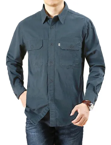 Camisa sarja militar masculina sales