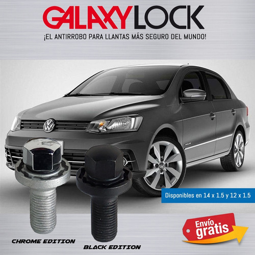 Birlos Galaxylock Vw Gol Sedan 2019 - Color Negro