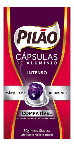 Cápsulas Café Pilão Intenso 8 10 Unidades