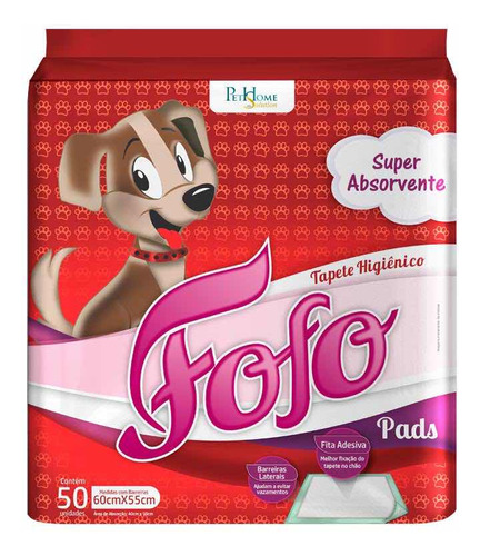 Tapete Higiênico Com Gel Fofo Pads Para Cães Com 50 Unidades