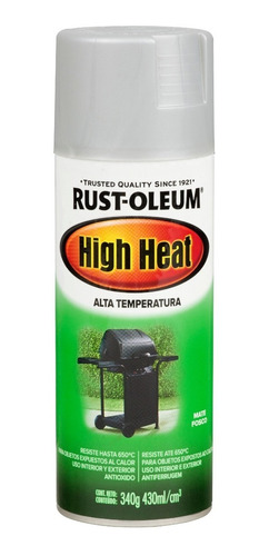Aerosol High Heat Alta Temperatura Plata M Rust Oleum Sibaco