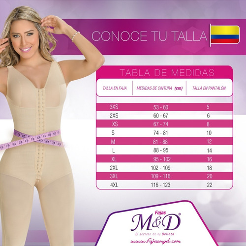 Faja Larga Con Refuerzo Abdominal Ref. F0078 (3xs- Xl)