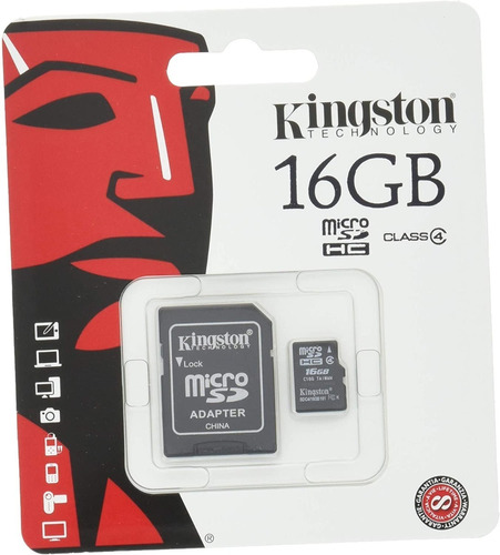 Tarjeta Kingston Micro Sd 16gb Con Adaptador Sdc4/16gb