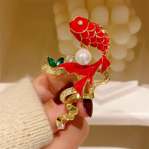 Elegant Koi Fish Brooch Pin