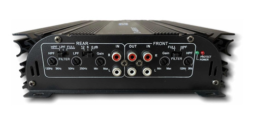 Imagen 2 de 5 de Amplificador Carbon 4 Canales 1200 Watts Clase A/b Ab6004et