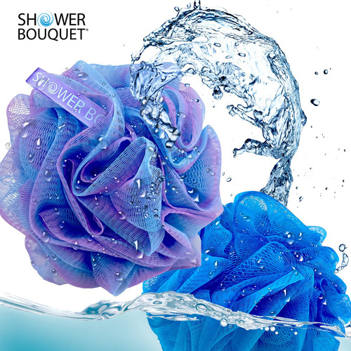 Set De 4 Esponjas De Baño De Lufa Xl Shower Bouquet // Para