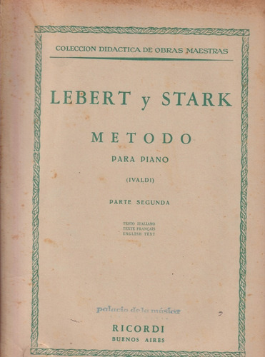 Lebert Y Stark Metodo Para Piano 