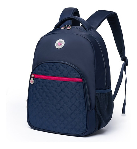 Mochila Grande Escolar Dia A Dia Trabalho Reforçada Conforto Cor Azul