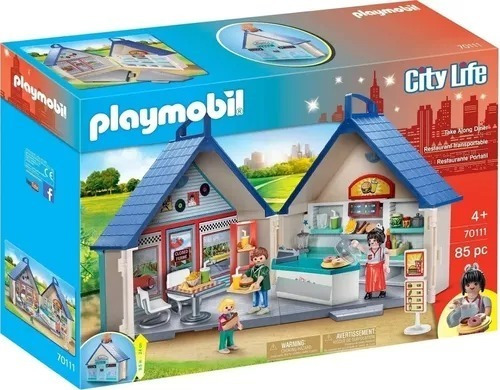 Playmobil 70111 Restaurante Comida Rápida Maleta- Bunny Toys