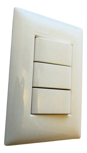 Conjunto 4x2 C/ 3 Interruptores Simples Bticino Thesi Branco