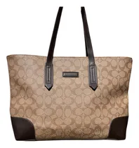 Comprar Bols9 Coac.h Sophia Tote Piel Marrón Oscuro Marrón Claro Lisa Oro Marrón Oscuro