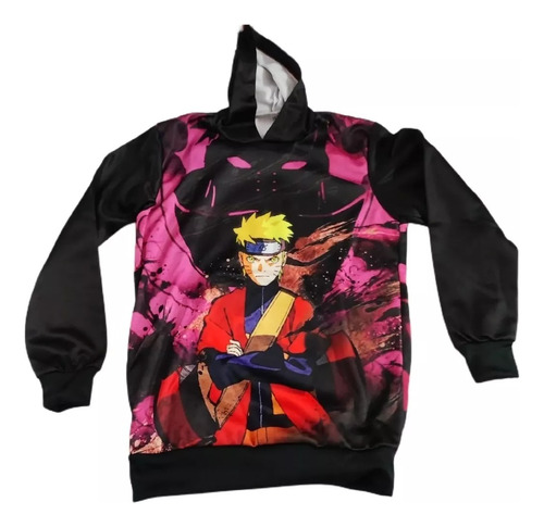 Buzo  Hoodie Naruto Sasuke Con Capucha Unisex Niñx