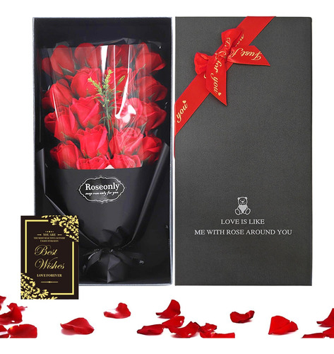 Rosas Artificiales Aspecto Real Cajas De Flores Para Regalo
