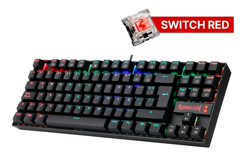 Teclado Mecánico Redragon Kumara K552 Rgb Switch Red Español