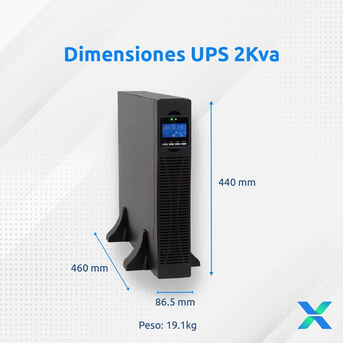 Imagen 5 de 10 de Ups Online Monofasica Kaise 2kva 2000w Rack Tower Fp 1.0