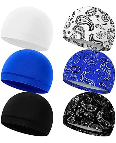 6 Uds., Gorro De Calavera Refrigerante Para Hombre, Forro Pa