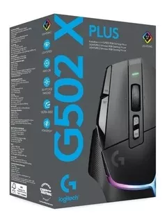 Mouse gamer inalámbrico recargable Logitech Serie G G502 X Plus black