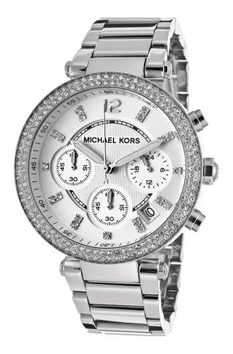 Relogio michael kors cheap prata com strass