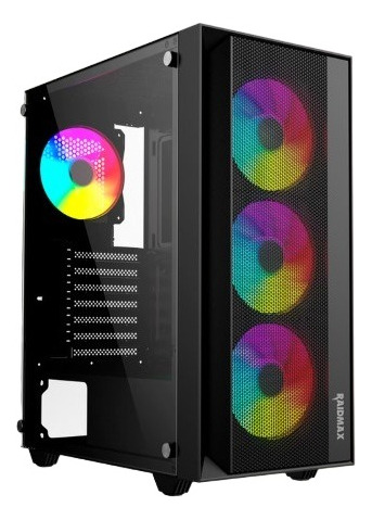 Gabinete Raidmax Vector V100 3xfan Argb 120mm Vid Templado