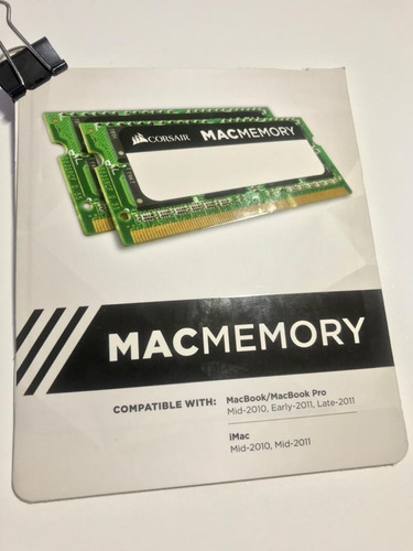 Memória Ram Mac Memory 16gb 2x8gb - Nunca Usada