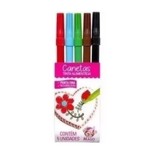 # Marcadores - Tinta Comestible - Set De 5    (1186)