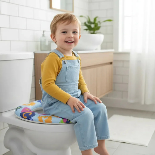 Assento Infantil Adaptador Almofadado Redutor Vaso Sanitário