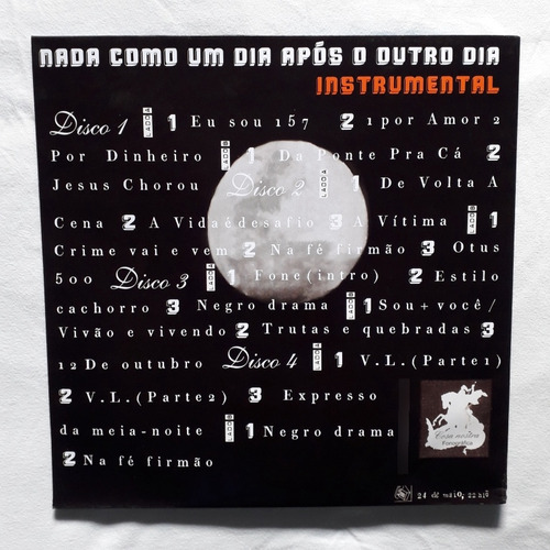 Lp Racionais Mc's / Nada Como Um Dia Apos Outro Instrumental (Usado)