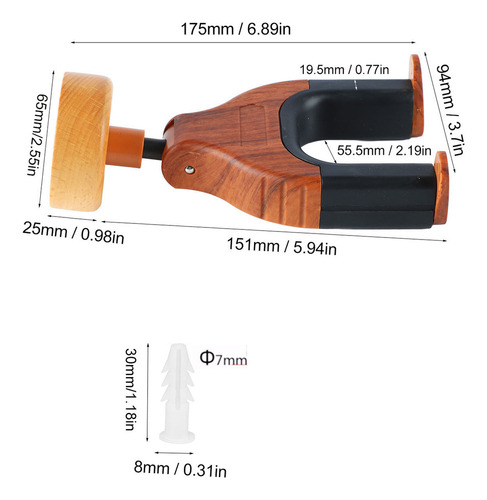 . Soporte De Pared For Guitarra, Soporte De Gancho En Forma