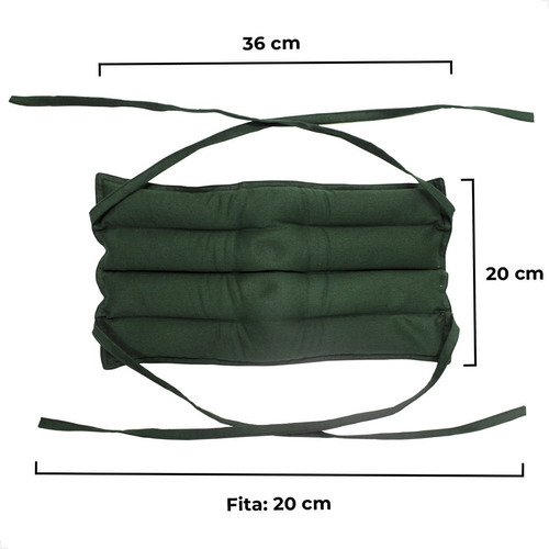 Bolsa Almofada Cinta Térmica Sementes Naturais Cólica Tensão Cor Verde M