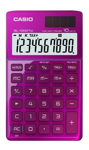 Calculadora Casio 12 Dígitos Color Rosa Jw-200tw-pk