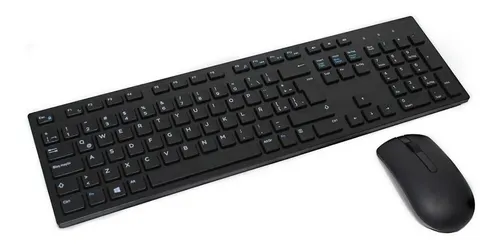 Teclado y ratón inalámbrico blanco para portátil Dell