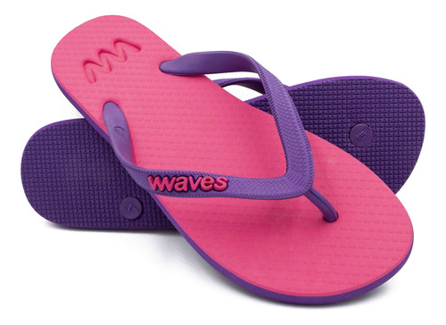 Waves Flip Flops For Women - 100% Natural  B0765mqkbv_200324