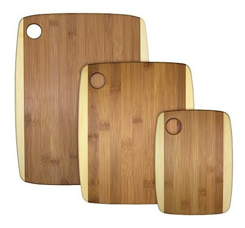 Totally Bamboo Bamboo Twotone Serving Y Cutting Boards Conju