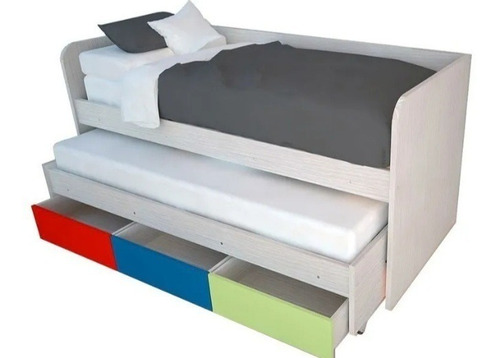 Cama Nido Con Carro- Cucheta Marinera Triple Cama O Cajones