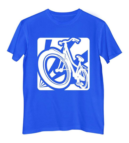 Remera Niño Color Dibujo Bicicleta Ciclisto Aventura M1