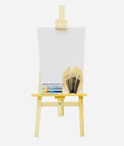 Comprar Kit Artistico 12 Oleos Atril Bastidor Paleta Pinceles
